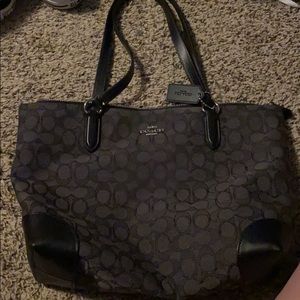Coach zip top tote